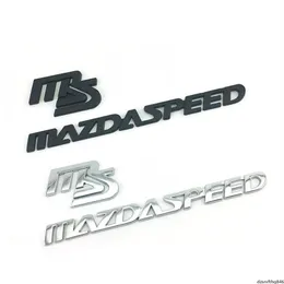 Araba Sticker MS Mazdaspeed Emblem Çıkartma Çıkartma Logosu Mazda 2 3 5 6 CX5 CX7 323 AXELA ATENZA EMBLEM Otomatik Değiştirilmiş Gövde Rozeti281Q