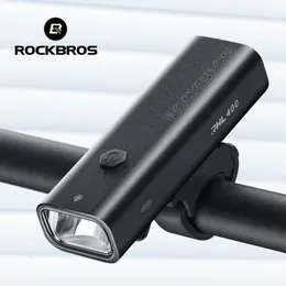 أضواء الدراجة Rockbros Light Rainproof Typec LED 2000mAh MTB المصباح الأمامي المصباح الأمامي للألومنيوم دراجة مصباح يدوي 230815