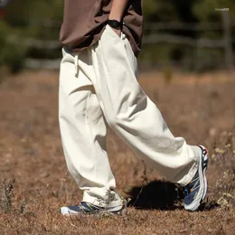 Męskie spodnie wiszące w stylu górskim garnitur dla jesiennej prostej rurki luźne luźne, hosen ładunek