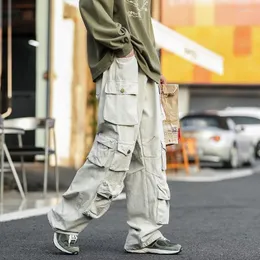 Męskie spodnie Multi-Pockets Cargo 2023AUTUMN VINTAGE STIL KOLOR HIPHOP BOGHOP BOGGY Casual High Street Mopping Spoders