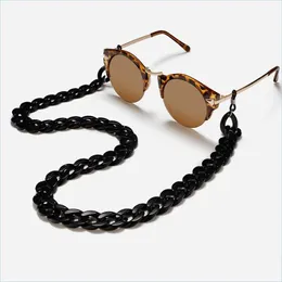 Glasögonkedjor Nya akryl solglasögon kedja kvinnor som läser glasögon hängande halsargand sladdglasögon tillbehör 730 t2 droppleverans dhntk