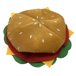 Beanie/Kafatası Kapakları Güzel Komik Fast Food Fantezi Şapka Hamburger Headgear Arkadaş Doğum Günü Tema Partisi Kostümü 230815