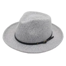 Fedora Bowler Hat Small Black Belt Accessories Fashion Model Catwalk Felt Cap Jazz Style Dance Dress Up Party Hat for Unisex