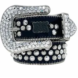 Gürtel Designer Bb Gürtel Simon für Männer Frauen Glänzender Diamantgürtel Schwarz auf Schwarz Blau Weiß Mehrfarbig mit glitzernden Strasssteinen als Geschenk 0545