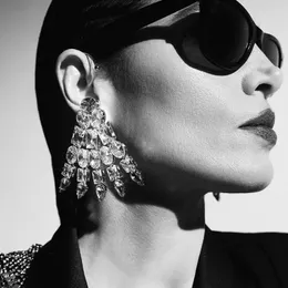 Hoop Ohrringe Stonefans Geometrische Auchs Ohrring Vintage niedlich für Frauen moderne Design Mode vielseitige Accessoires 2023