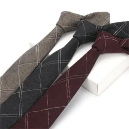 목 타이 Ianthe 6cm Mens 정장 넥타이 클래식 남자 Plaid Neck Knots Bowknots 남성면 슬림 좁은 Cravat1 807 Q2 Drop Deli Dhle8