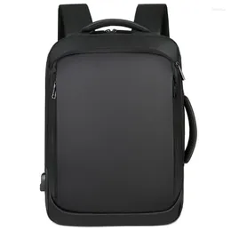 حقائب الظهر 15.6 "طالب أعمال الرجال Knapsack Oxford Cloth Bag Bag Laptop مقاومة للماء USB حقيبة يد شحن