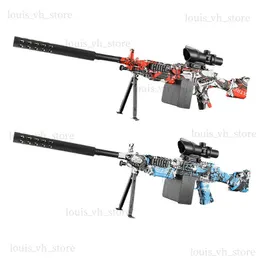 M249 Water Gel Blaster Toy Gun Airsoft Manual Electric Submane Gun Camuflage Rifle Paintball Rifle para adultos Presentes de meninos T230816