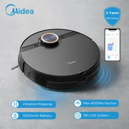 Elektronikrobotar MIDEA M7 Pro Robot Vacuum Cleaner 4000Pa Sug 5200mAh vibrerande Mopping Intelligent Robotic App Control Smart Home Appliance 230816