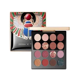 Eye Shadow 16 Färger Egypten Eyeshadow Palette Matte Shiny Waterproof Zeesea Powder Makeup 230904