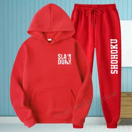 Męskie dresy tłoczniki dunk dunk tracksuit bawełniana odzież sportowa pullover duże zestawy bluzy z kapturem koszykówki manga stroje 230815