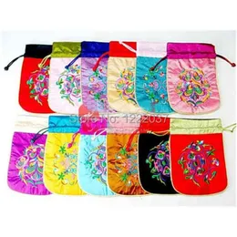 Jewelry Pouches Bags Whole 10Pcs Chinese Embroidered Silk Jewellery Pouch Coin Purses Packaging Drop Delivery Display Dhd8G