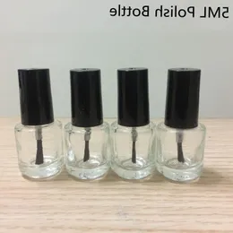 5 ml runde Klarglas Poliser leerer Flaschen Make -up -Werkzeug Nagellack leerer kosmetischer Behälter Nagelglasflasche mit Pinsel Coivo