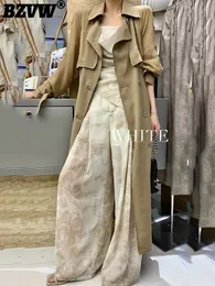 Trench da donna BZ Fashion Vintage Coat vintage per donne Laceup Invita versatile Casualmente a vento a vento Femmina 2023 Trend 25x01564 230815
