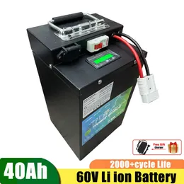 wasserdicht 60V 40Ah Lithium-Ionen-Bateria li BMS für 4000W 3000W  Dreirad-Roller-Fahrrad-Motorrad-Gokart + 5A Ladegerät
