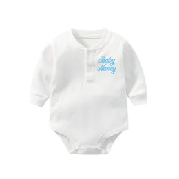 Kobiety Jumpsuits Rompers Custom Baby Girl Boy Name Bodysuit spersonalizowany strój urodzony w domu