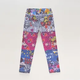 Byxor barns byxor Spring och sommar japansk stil trendig märke tecknad färgglada leggings 230815