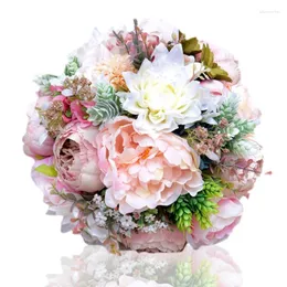 Hochzeitsblumen Ramos de Novias Boda Künstliche Blumensträuße für Brautjungfer - Wirf Bouquet Bridal werfen