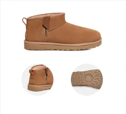 Hot Women Man Ultra Mini Zip snow boots Soft comfortable Sheepskin keep warm boots Casual shoes and boots with Box card dustbag box Beautiful gifts