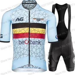 Radsporttrikot setzt die belgische Nationalmannschaft Cycling Trikot -Set Kurzärmel -Sommer -Herren -Straßenrad -Kleidungshemden Fahrrad Bib Shorts MTB Wear Ropa 230815
