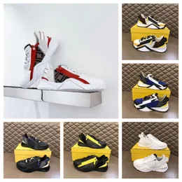 2023 Luxury Men Flow Perfect Sneakers Shoes Comfort Casual Men's Sports Zipper Rubber Mesh Lightweight Skateboard Runner Sole Tech Trainer vandringssko med låda