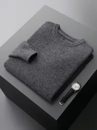 Maglioni maschili Zocept Zocetti di alta qualità in cashmere maschile inverno collo rotondo rotondo puro pullover caldo maschio maschio elaborato maschi