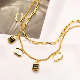 Lyxdesigner Brand Letter Pendant Necklace Choker Silver Gold Plated Crystal Pearl Rhinestone Halsband för kvinnor Bröllopsfest Jewerlry Tillbehör