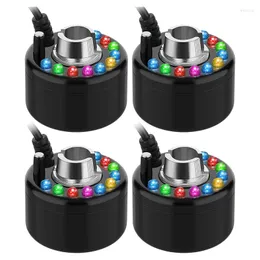 Garden Decorations 4 PCS Halloween Mist Maker Ultrasonic Fogger Water Fountain Pond Fog Machine Color Change Us Plug