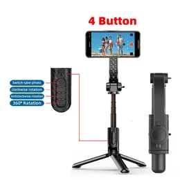 Stabilisatorer Gimbal Stabilizer för telefon Automatisk Balance Selfie Stick Bluetooth Tripode Compatible Smartphone Camera 230816