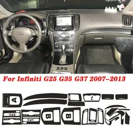 Infiniti G25 G35 G37 2ドアクーペカースタイリング新しい5DカーボンファイバーカーインテリアセンターコンソールカラーチェンジモールディングステッカーDEC6263P