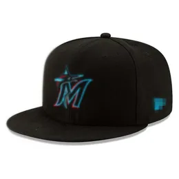 Mode marlins m brev baseball cap sport snapback hatt för kvinnor män justerbara s chapeus hiphop caps h5-8.17