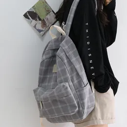 Torby szkolne moda dziewczyna college torba zwykła prosta kobietę plecak w paski w paski plecaki na książki dla nastoletnich podróży na ramię 230815