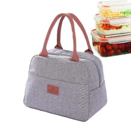 Borsa di stoccaggio Borsa da pranzo isolata per donne bambini più fresco per la scatola portatile per pacchetto di ghiaccio tote alimentari da picnic lavoro