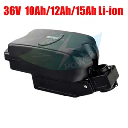 36V 10Ah 12Ah 15Ah little small frog under seat post e-bike ebike battery pack for 250w 350w 500w motor battery