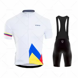 Radsporttrikotsets Go Rigo Set Colombia Team Men Clothing Bike Uniform MTB Maillot Ropa Ciclismo Sommer Kurzarm 230816
