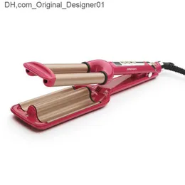 Free Delivery of Fashion Ceramic Three Barrels Three Barrels LCD Curled Iron Deep Wave Hair Curling Set with High Quality Z230816