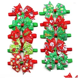 ملابس الكلاب 30PCS Bowtie Christmas Pet Bow Supplies Supplies Small Dogs Cat Bowties Products Holiday Product