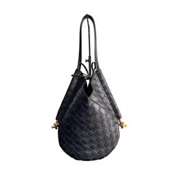 Lambskin Knitting Bag Dermis Hand-Woven Genuine Leather Elegance by B Stylish V Spacious Basket- Shoulder Bag with Luxe Solstice Soft Touch Chic Underarm Designer