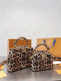 7A Capucines Designer Borse Borse Borse Borse Borse per spalla di lusso Donne a tracolla incrociata Bullo selvatico nel cuore Leopard Capucine in pelle genuina BB Borsa borse da sera