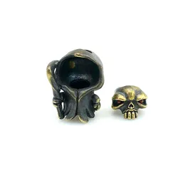 Gadget all'aperto 1 x Strumenti fai -da -te fai -da -te EDC Brass Death Skull KIFE perline perletti per le faccende Chiave Accessori per anelli chiave 230815