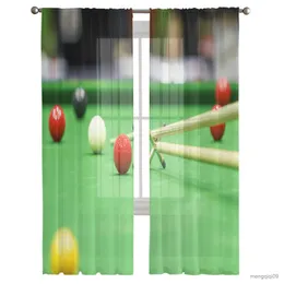 Perde top bilardo kutup şeffaf pencere perdeleri yatak odası salonu perdeleri ev dekor tül tül perdeler oturma odası şifon perdeleri