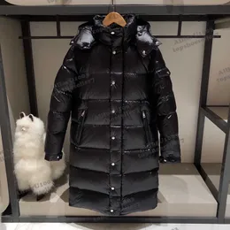 Mon Jacket 2023 Designer Winter Mens Down Coats Womens Glossy Puffer Jackets Thick Warm Parkas Coat Fashion Men Long Down Jackets Classic Outerwear Black