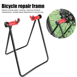 Bilbilar Racks Mountain Road Bike Triangle Vertical Foldble Stand Accessories Support för att justera rengöring av reparation av cykel 230815