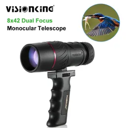 Visionking 8x42 Professional Monocular Powerful Long Range Monocle Telescope Birdwatching Guide Scope With Handheld Tripod