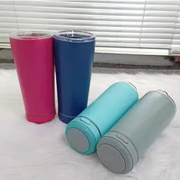 Su Şişeleri Tarzı 18oz Müzik Kupası Yüksek sesle hoparlör kablosuz tumbler yalıtımlı su geçirmez kahve kupa hediyesi