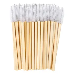 Makeup Tools 100 pcs Professional Bamboo Handle Disposable Eyelash Brushes Eyebrow Mascara Wands Applicator Women 230816