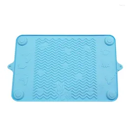 Tapetes de mesa cor sólida Baby Baby Safe Silicone Plate Placemat Mat Tableware Pad Kids Feeding Soft Fácil de limpar