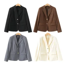 Womens Suits Blazers 1pcs Autumn Winter JK Uniform Suit Jacket British College Style Coat Daily Outdoor Costume Girl Birthday Gift 230815