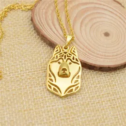 Pendant Necklaces LPHZQH Fashion Hollow Cartoon Cute Siberian Husky Dog Choker Necklace For Women Collars Accessory Jewelry Christmas Gift