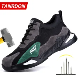 Sapatos de segurança trabalham tênis homens homens aço indestrutível de pé de aço de trabalho sapatos de segurança masculino sapatos anti-punção sapatos de trabalho para homens soltar 230815